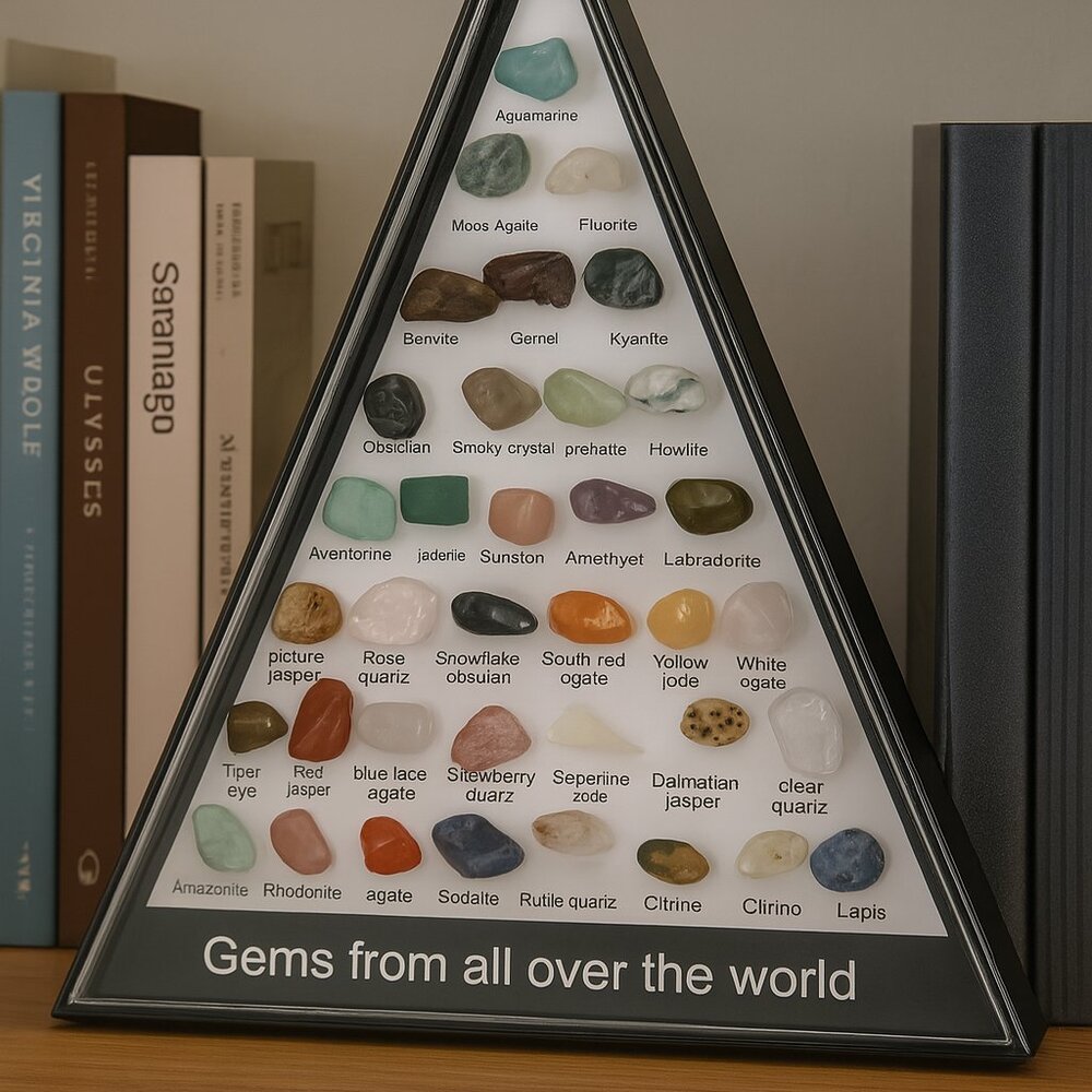 36-Piece Mini Chakra Crystals Set, Stones for Energy, Balance, Study - NEW